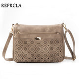 REPRCLA New Double Zipper Women Messenger Bags