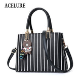 ACELURE Stripe PU Leather Women