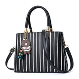 ACELURE Stripe PU Leather Women