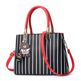 ACELURE Stripe PU Leather Women