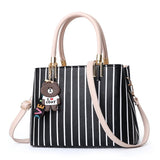 ACELURE Stripe PU Leather Women