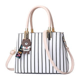 ACELURE Stripe PU Leather Women